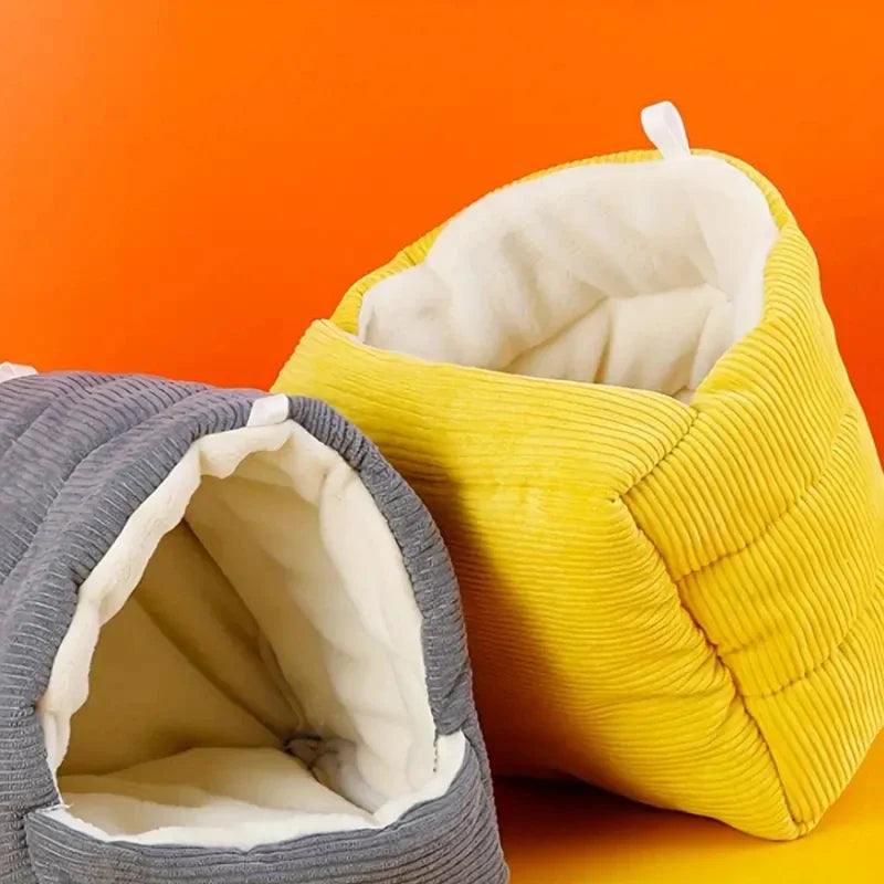 DecorBites™ Cozy Parrot Cage Hanging Hut Bed