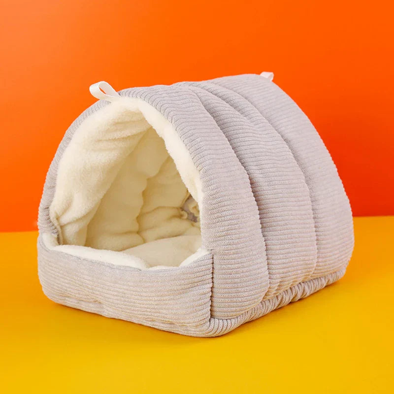 DecorBites™ Cozy Parrot Cage Hanging Hut Bed