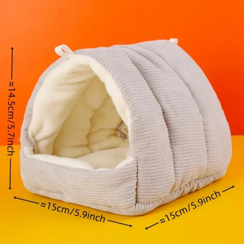 DecorBites™ Cozy Parrot Cage Hanging Hut Bed
