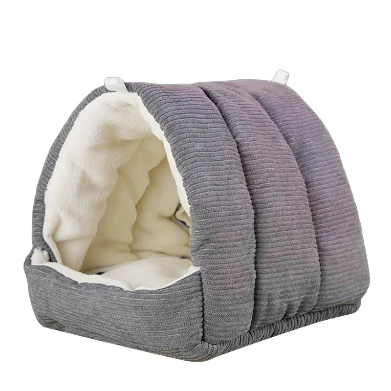 DecorBites™ Cozy Parrot Cage Hanging Hut Bed