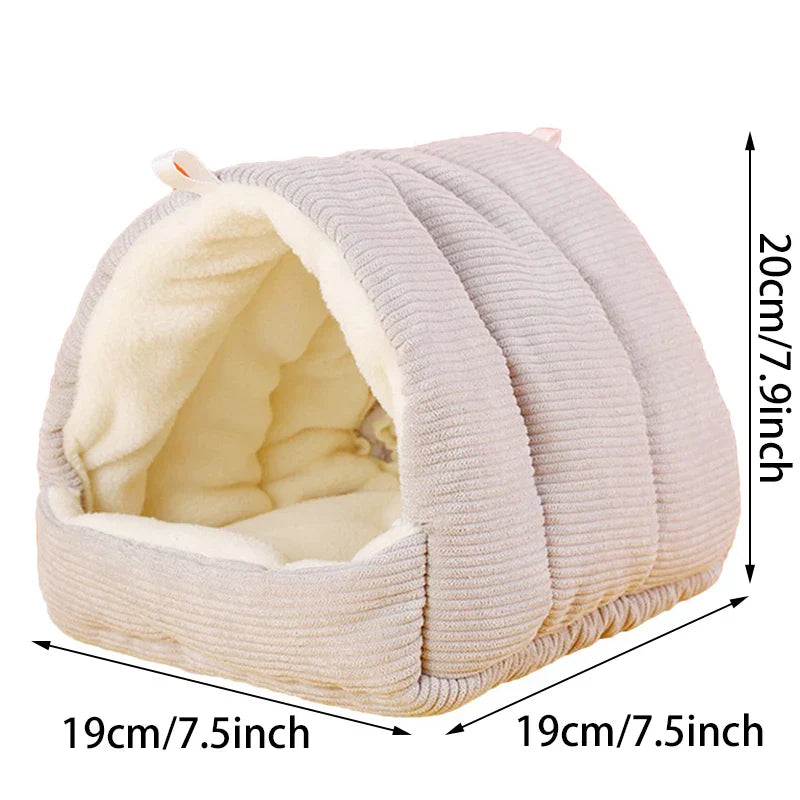 DecorBites™ Cozy Parrot Cage Hanging Hut Bed