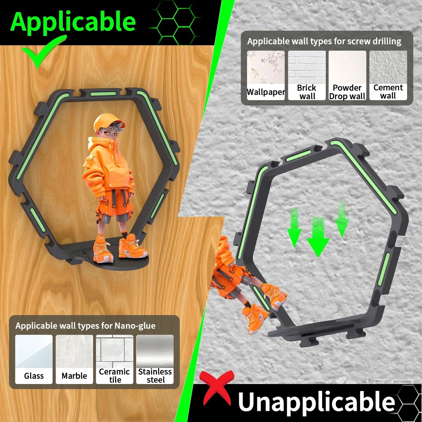 DecorBites™ Floating Display Shelf for Collectible Toys