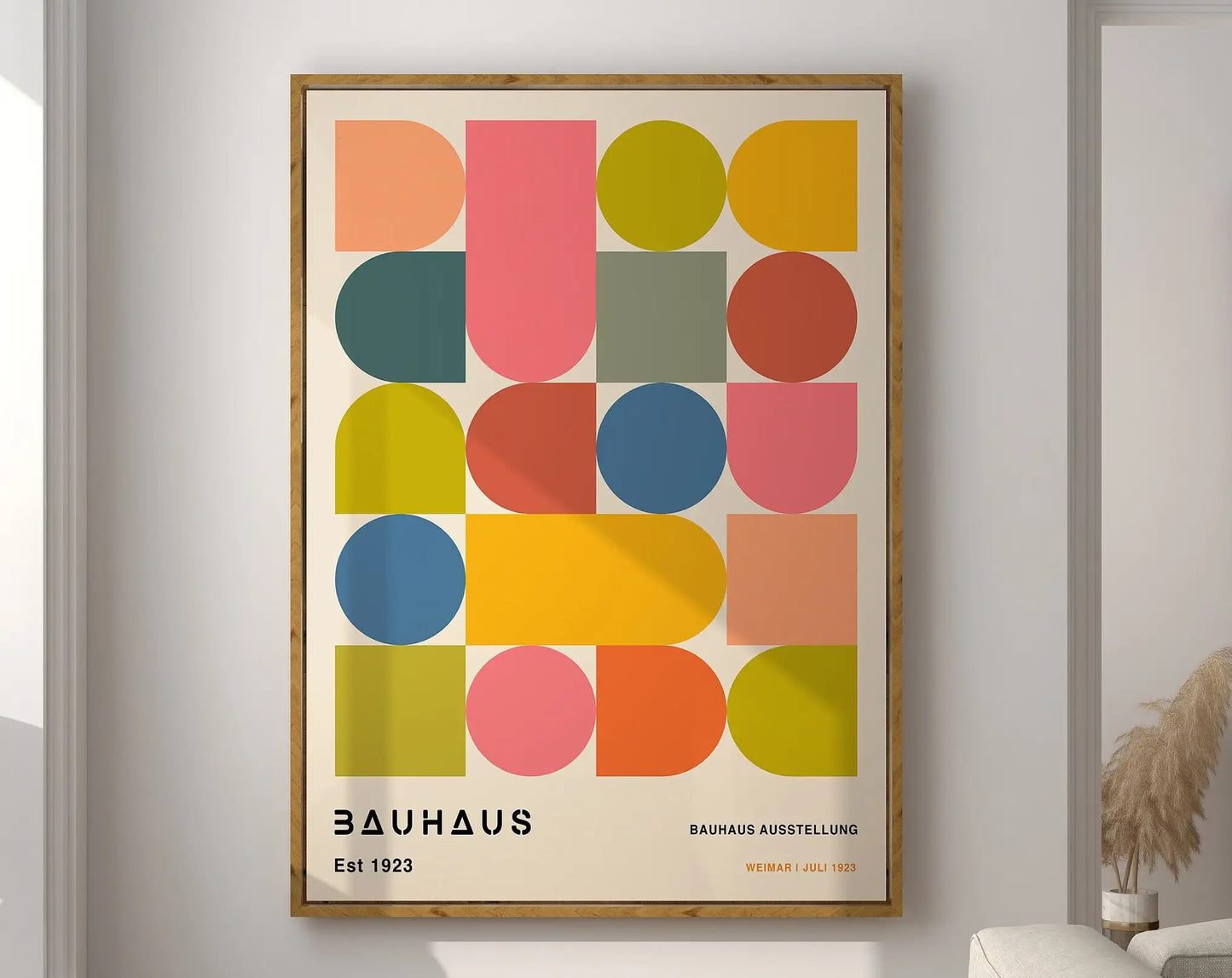 DecorBites™ Geometric Bauhaus Canvas Poster - Retro Home Decor