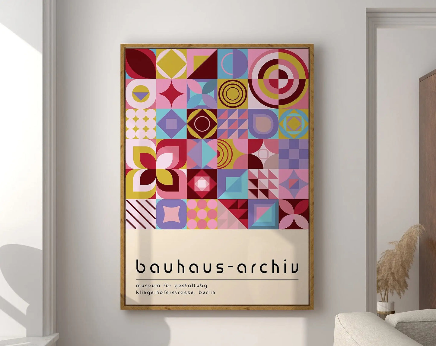 DecorBites™ Geometric Bauhaus Canvas Poster - Retro Home Decor