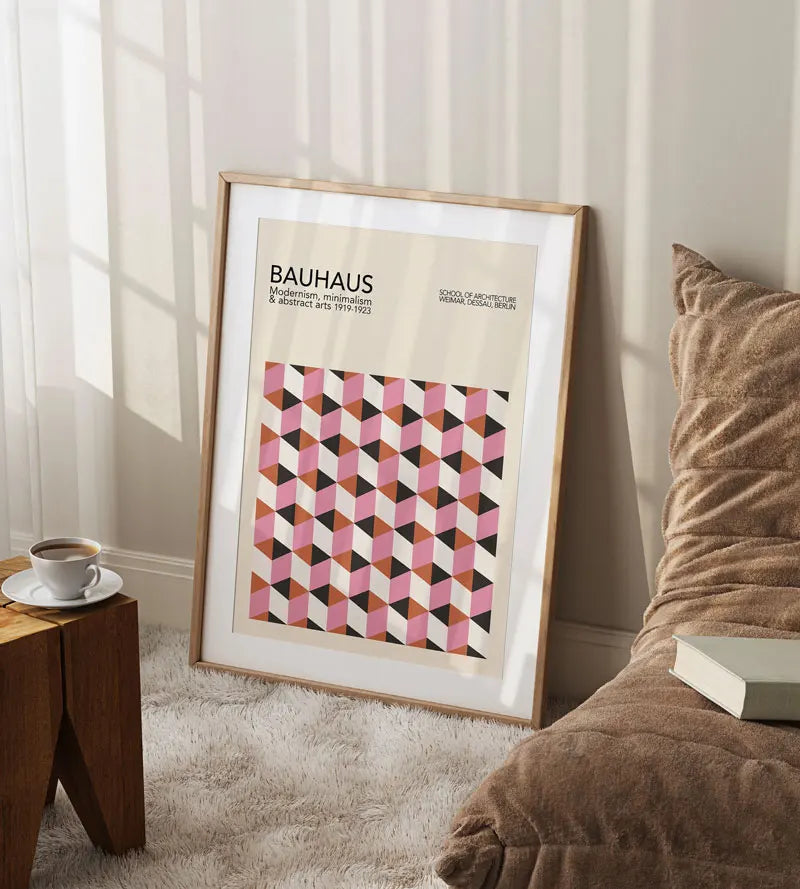 DecorBites™ Geometric Bauhaus Canvas Poster - Retro Home Decor