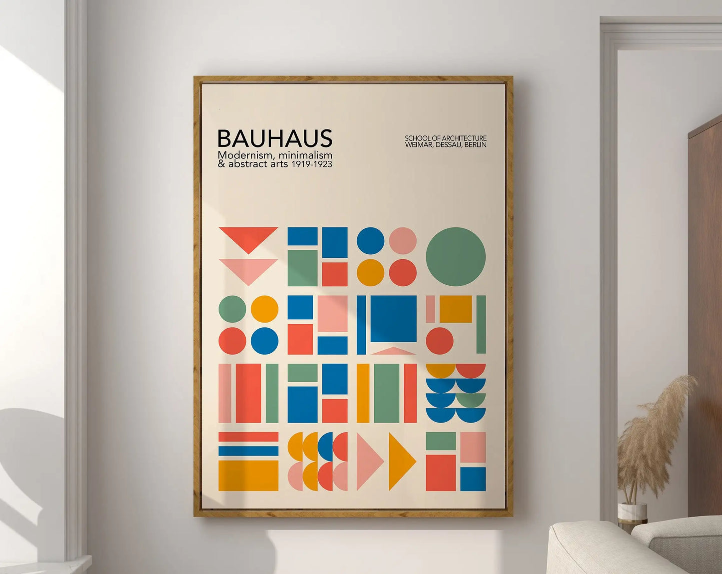 DecorBites™ Geometric Bauhaus Canvas Poster - Retro Home Decor
