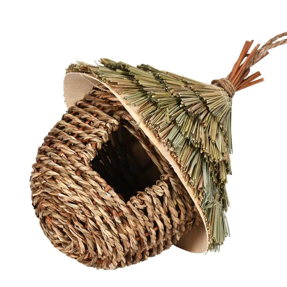 DecorBites™ Hand-woven Hummingbird Nest House for Garden