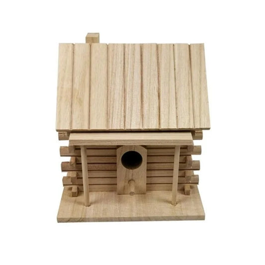 DecorBites™ Handmade Wooden Bird Nest Box for Outdoor Decor