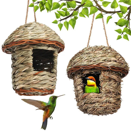 DecorBites™ Handwoven Parrot Bird Nest for Outdoor Gardens