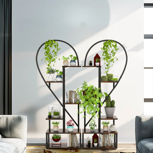 DecorBites™ Heart Shaped 6-Tier Metal Plant Stand
