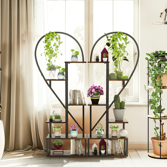 DecorBites™ Heart Shaped 6-Tier Metal Plant Stand