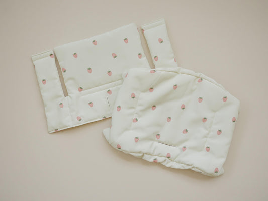 Strawberry Cushion for the Stokke Tripp Trapp Highchair - Wipeable Cover - Baby Highchair Accessories - Berry Print