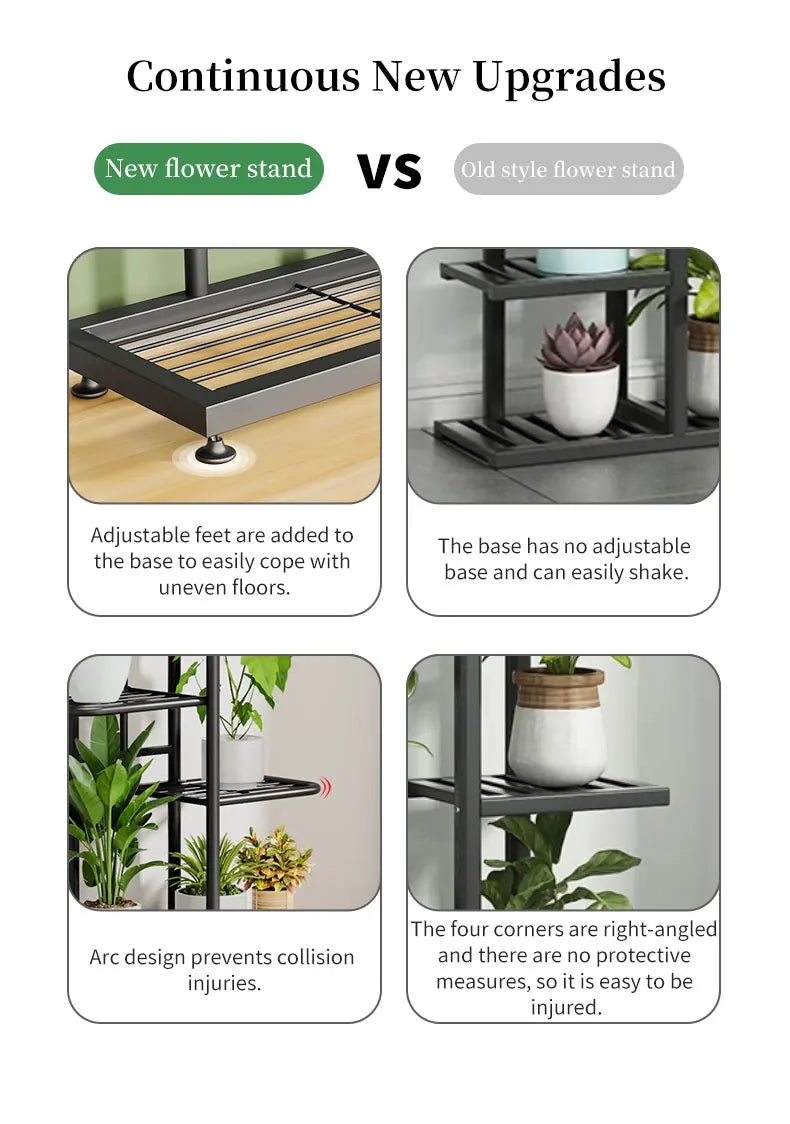 DecorBites™ Iron Plant Stand for Multiple Pots