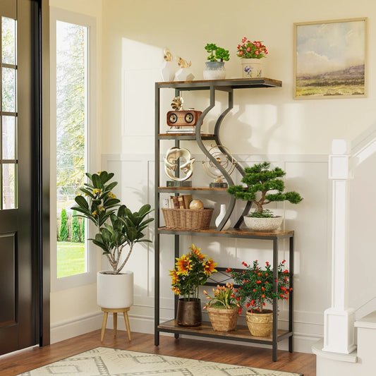DecorBites™ Large 5-Tier Industrial Plant Stand Shelf
