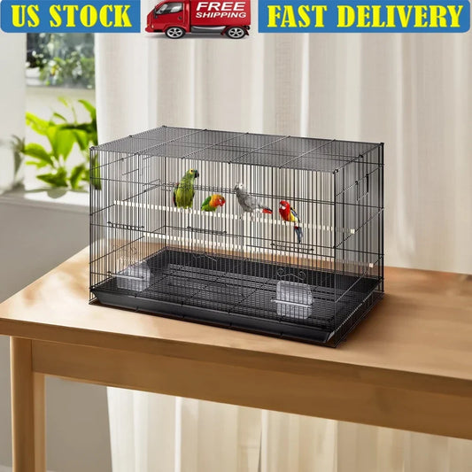 DecorBites™ Large Metal Bird Cage for Cockatiels & Parakeets