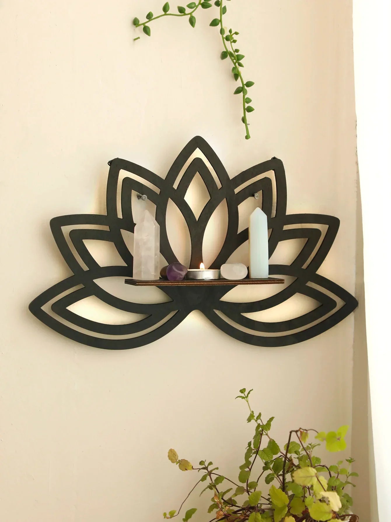 DecorBites™ Lotus Floating Wall Shelf - Multi-Style Home Decor