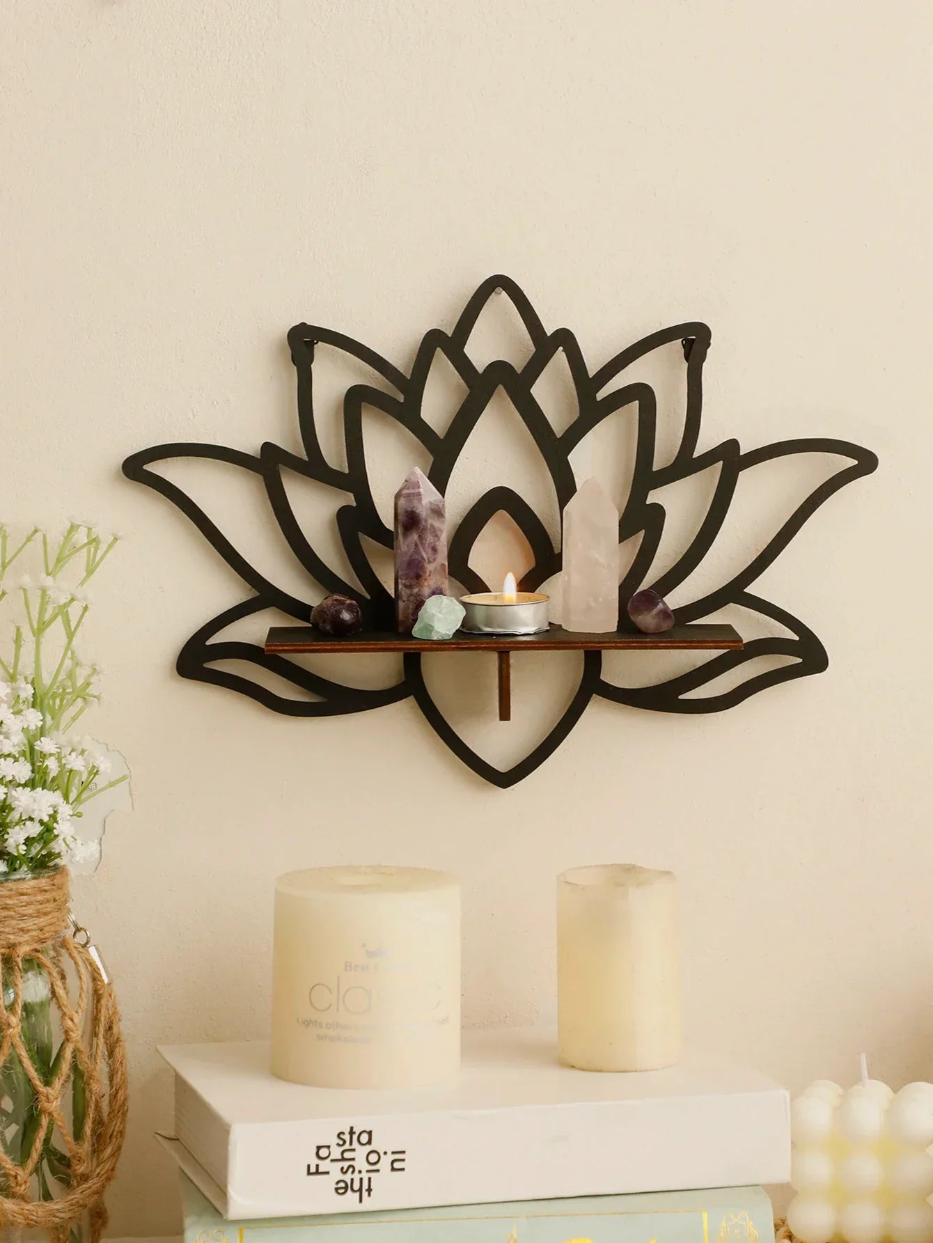 DecorBites™ Lotus Floating Wall Shelf - Multi-Style Home Decor