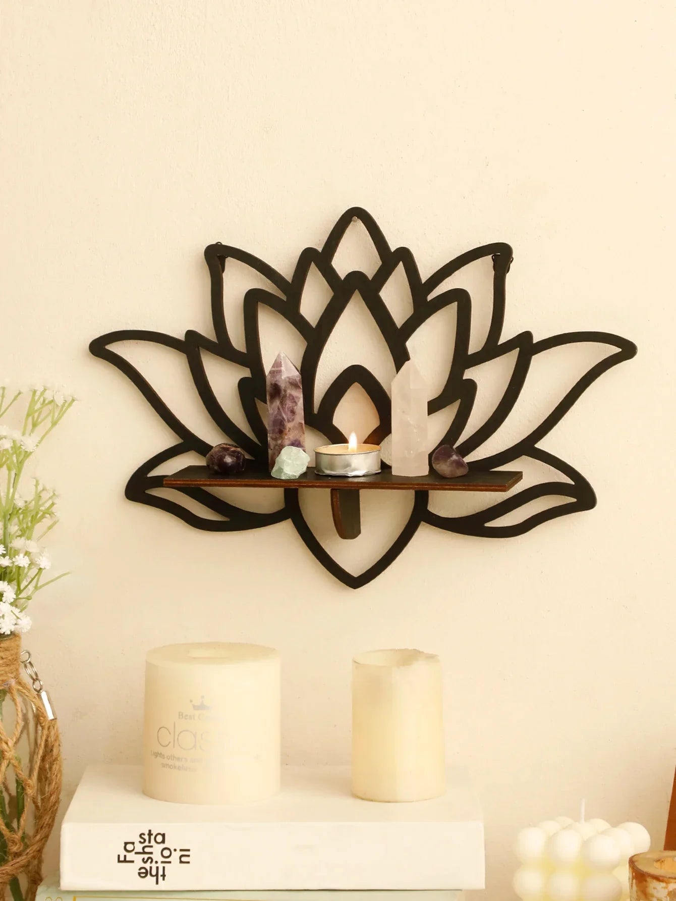 DecorBites™ Lotus Floating Wall Shelf - Multi-Style Home Decor