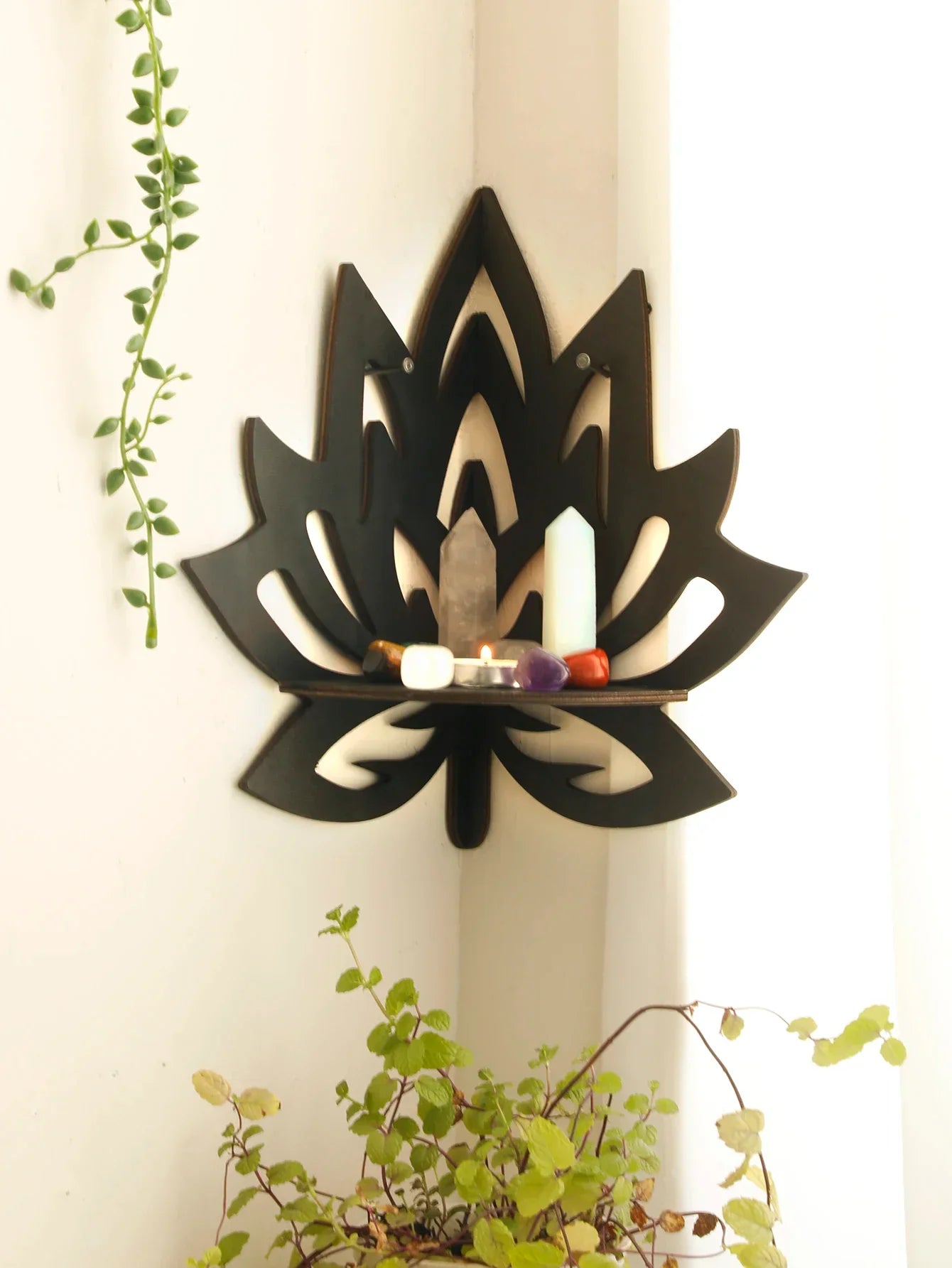 DecorBites™ Lotus Floating Wall Shelf - Multi-Style Home Decor