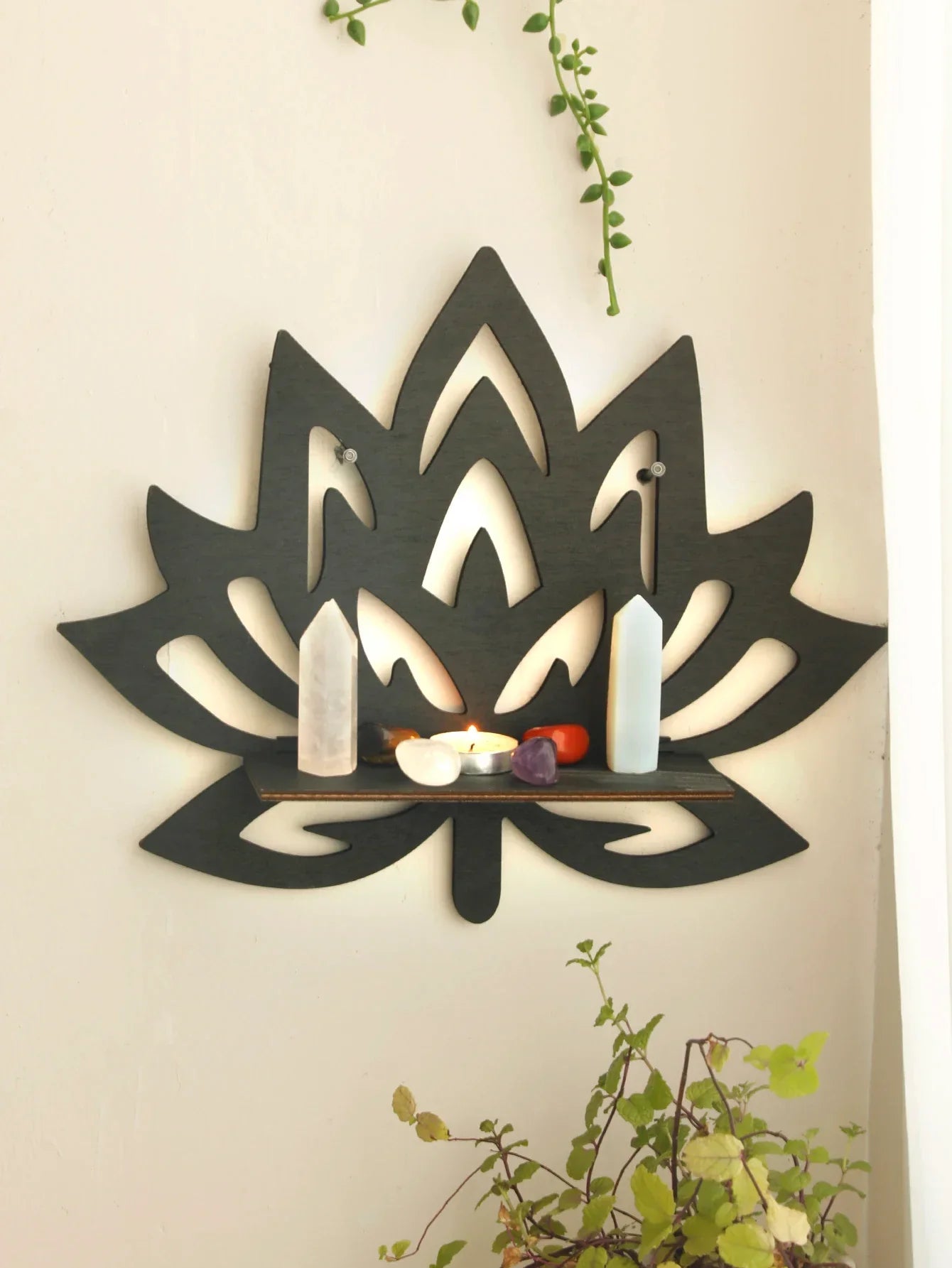 DecorBites™ Lotus Floating Wall Shelf - Multi-Style Home Decor