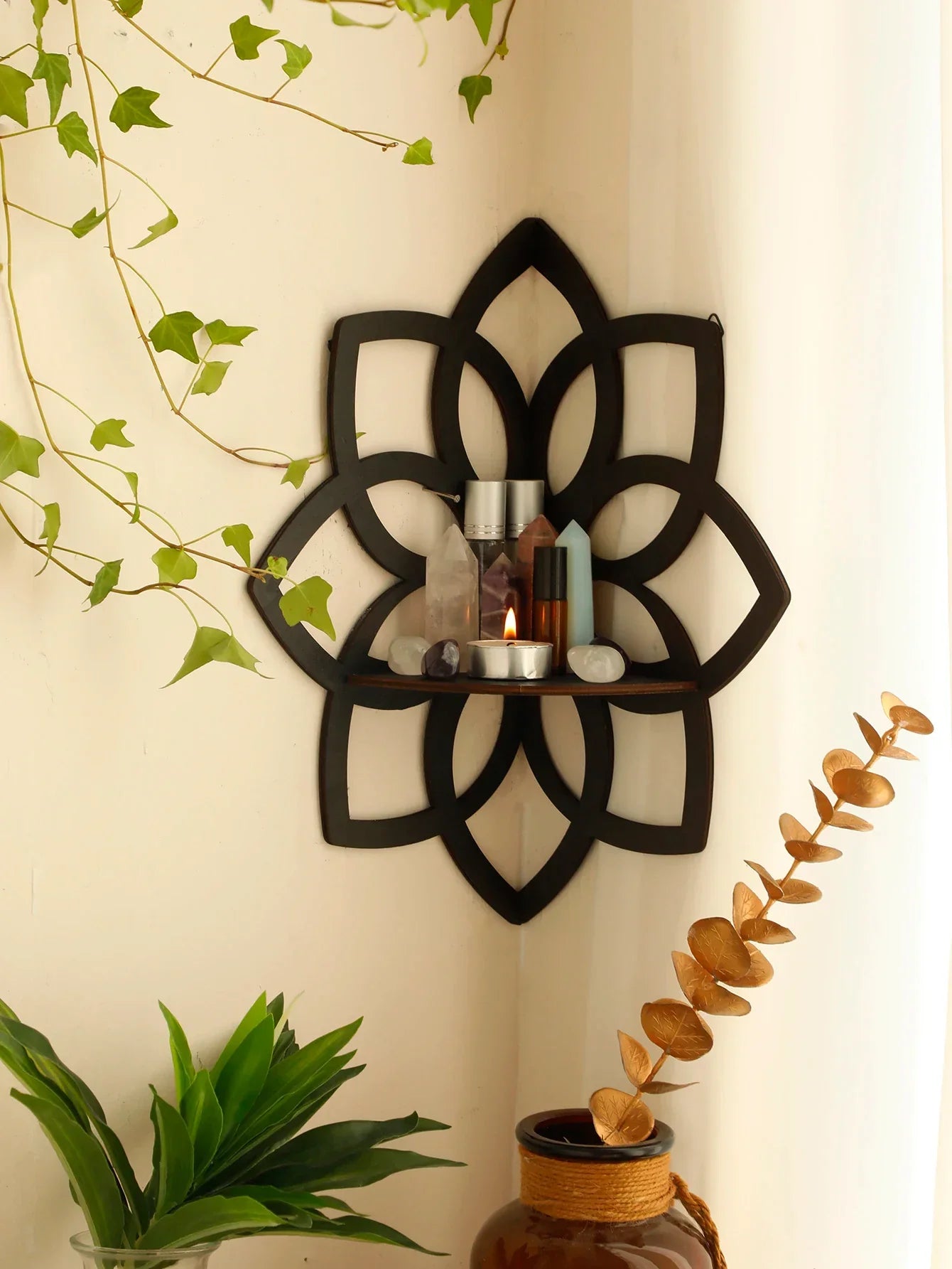 DecorBites™ Lotus Floating Wall Shelf - Multi-Style Home Decor