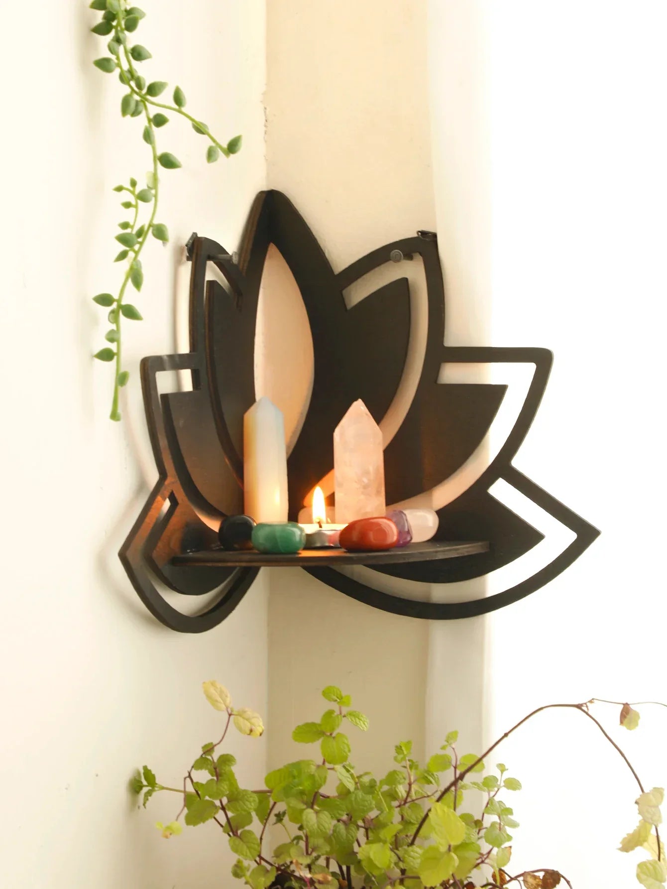 DecorBites™ Lotus Floating Wall Shelf - Multi-Style Home Decor