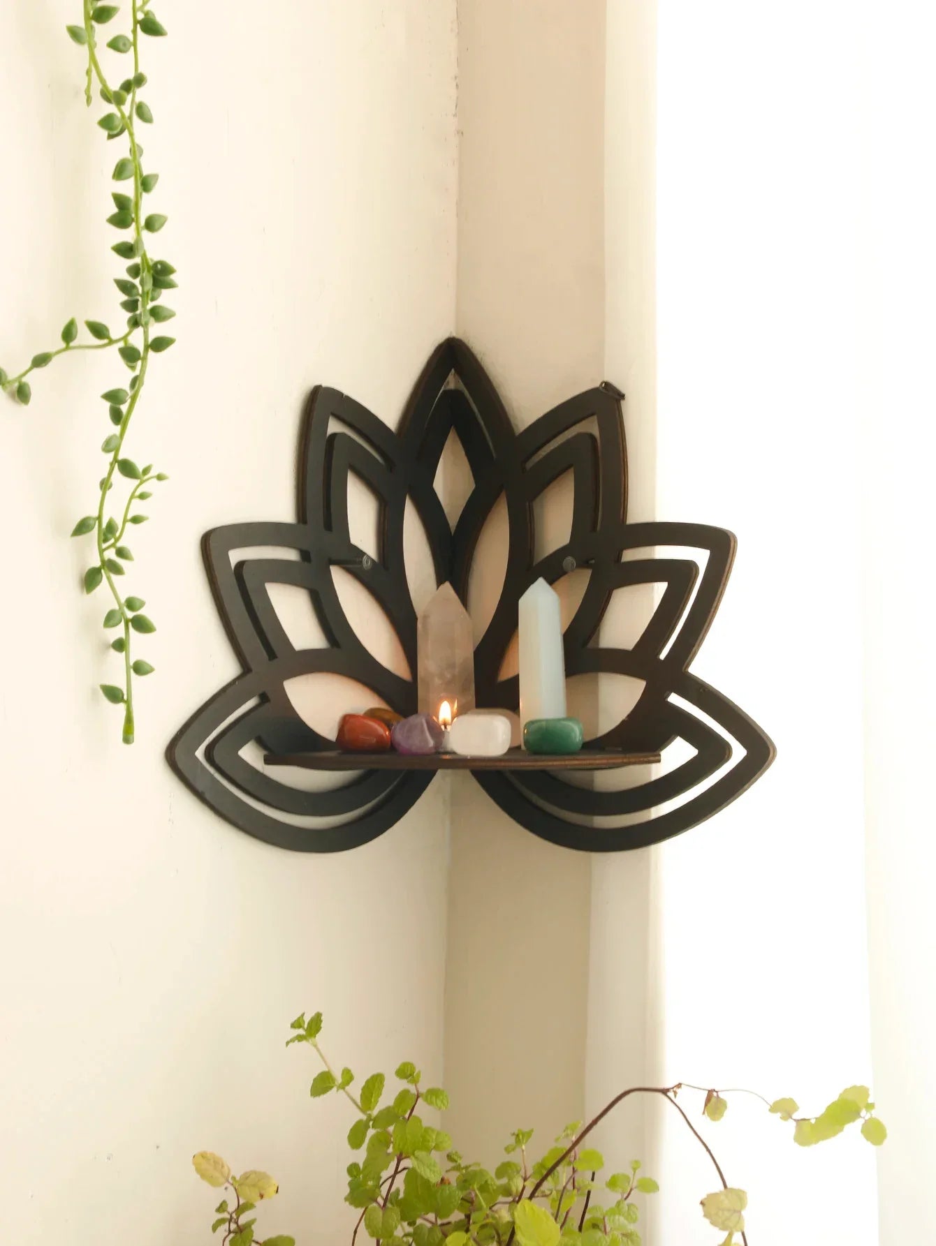 DecorBites™ Lotus Floating Wall Shelf - Multi-Style Home Decor