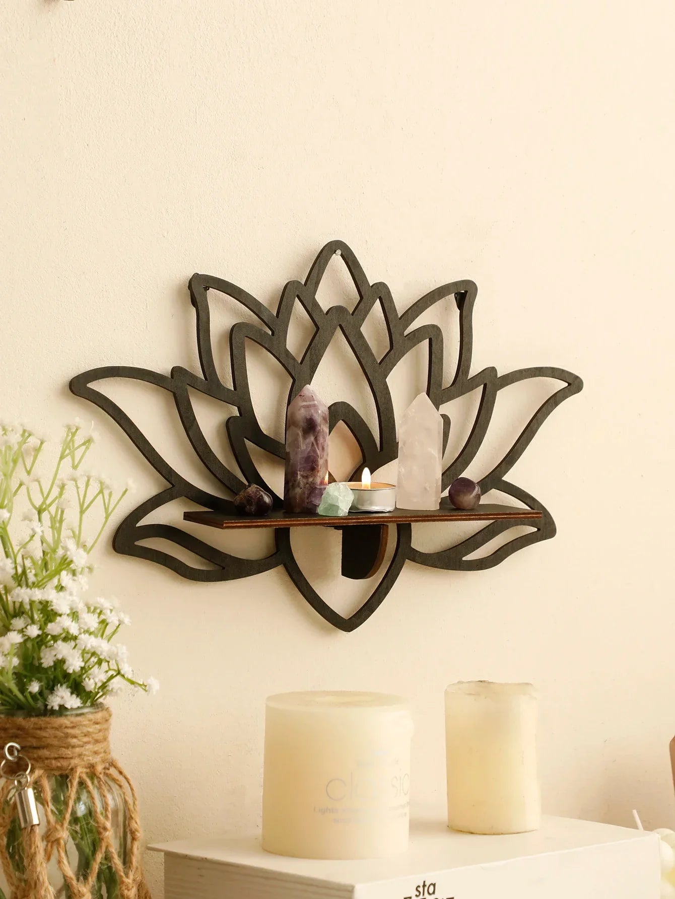 DecorBites™ Lotus Floating Wall Shelf - Multi-Style Home Decor