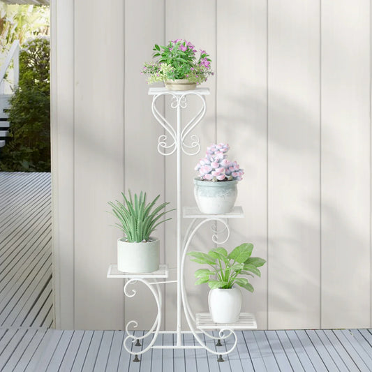 DecorBites™ Metal Plant Stand for 4 Flower Pots