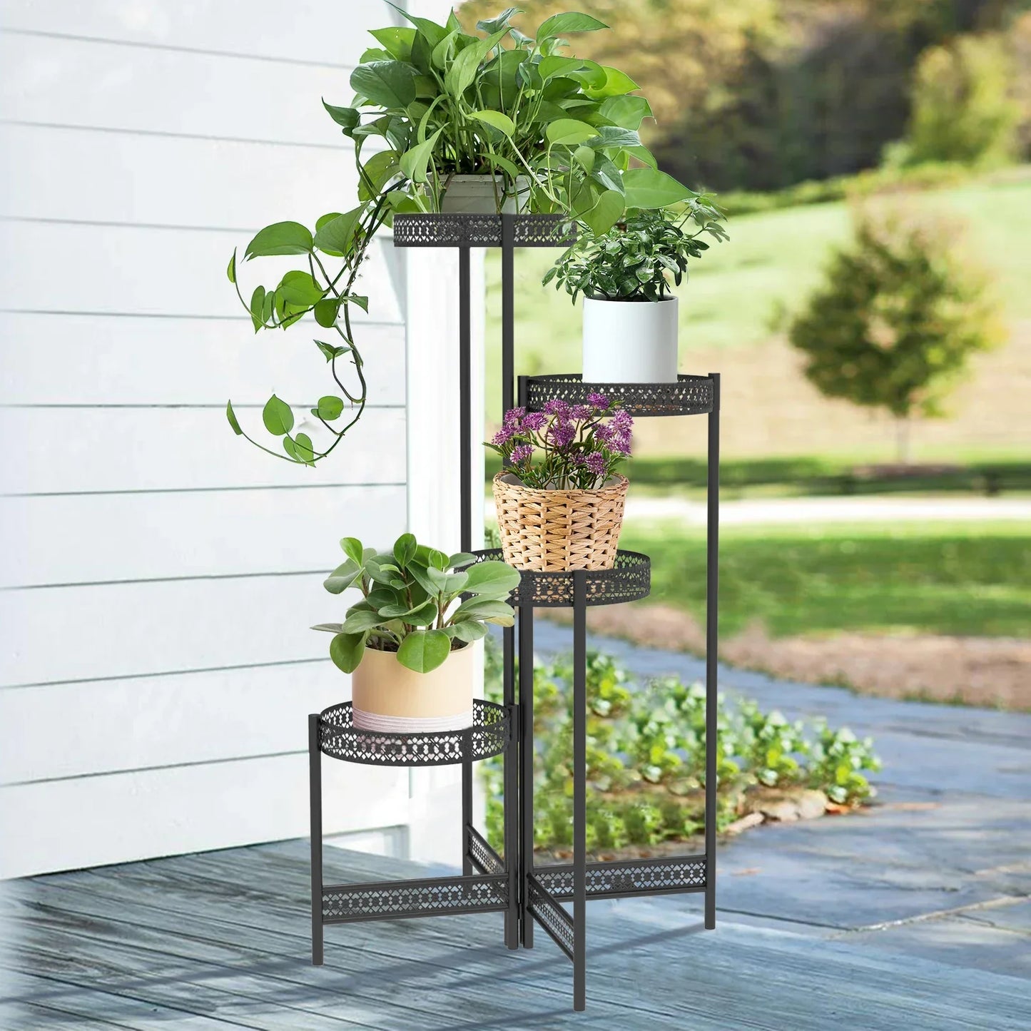 DecorBites™ Metal Plant Stand for Indoor and Outdoor