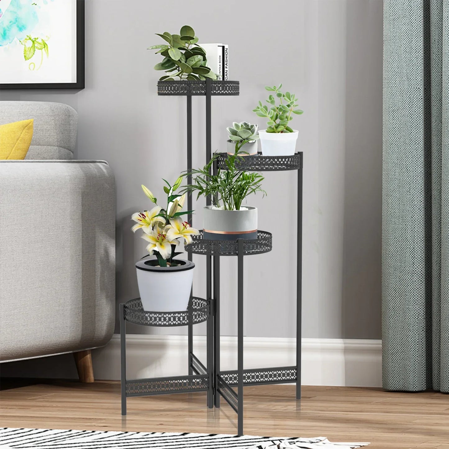 DecorBites™ Metal Plant Stand for Indoor and Outdoor