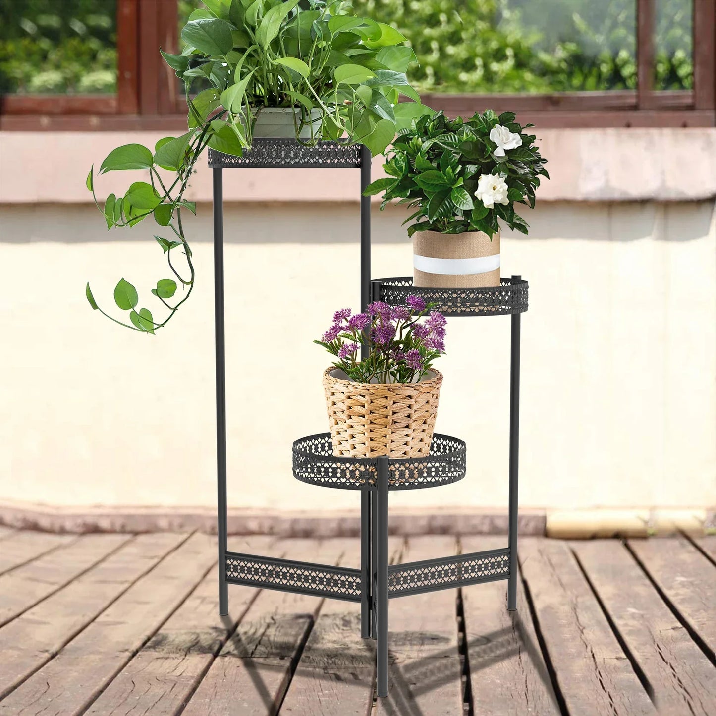 DecorBites™ Metal Plant Stand for Indoor and Outdoor