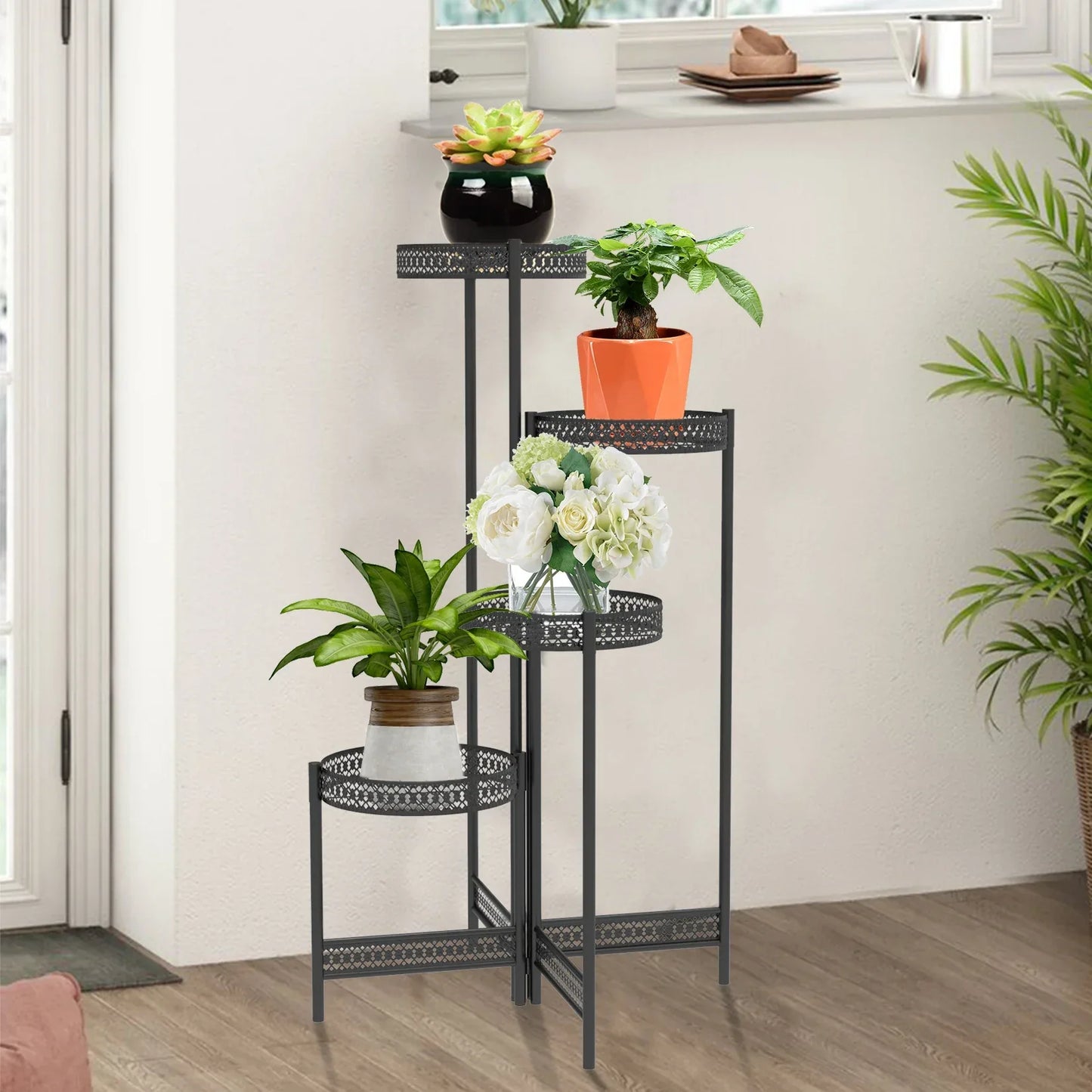 DecorBites™ Metal Plant Stand for Indoor and Outdoor