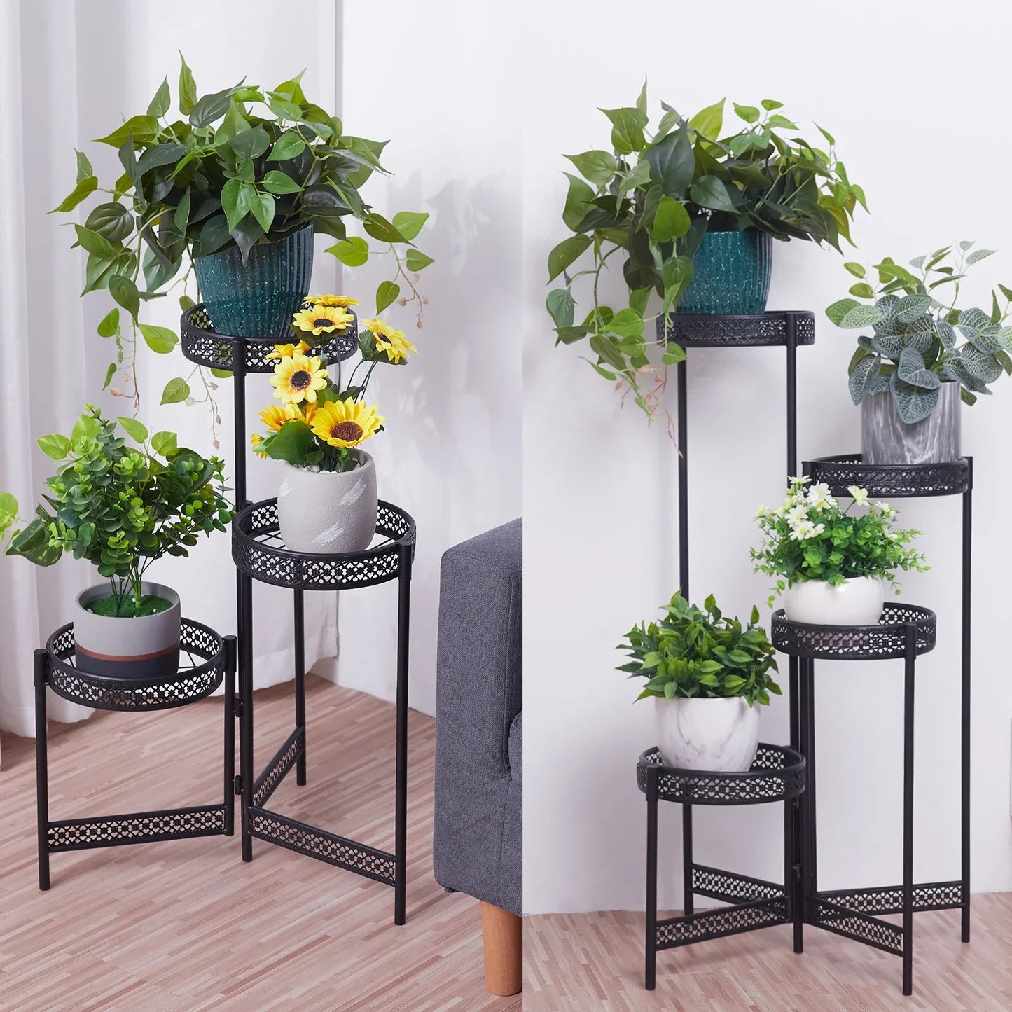 DecorBites™ Metal Plant Stand for Indoor and Outdoor
