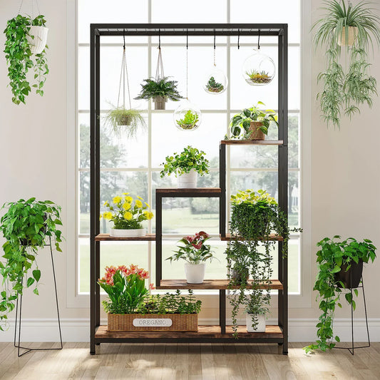 DecorBites™ Modern 5-Tier Tall Metal Plant Stand
