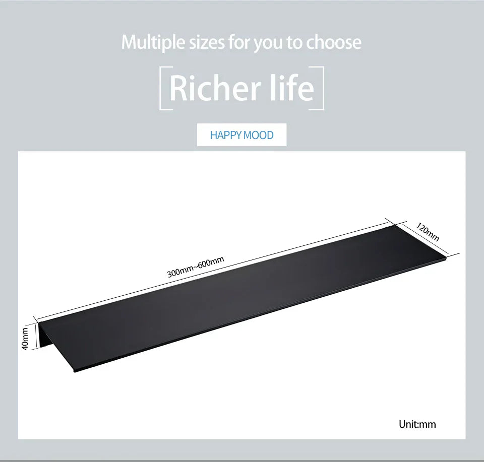 DecorBites™ Modern Black and White Wall-Mounted Organizer Shelf