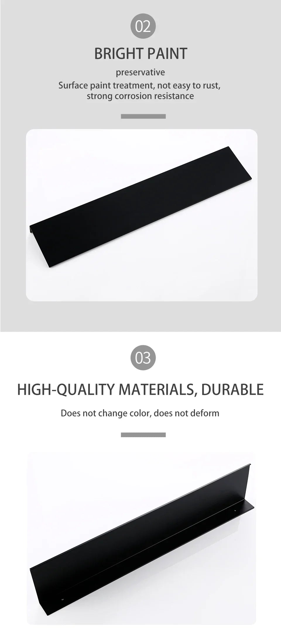 DecorBites™ Modern Black and White Wall-Mounted Organizer Shelf