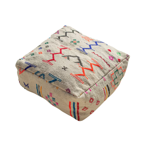 DecorBites™ Moroccan Handmade BeniOurain Pouf