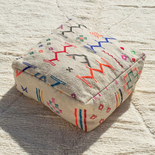 DecorBites™ Moroccan Handmade BeniOurain Pouf