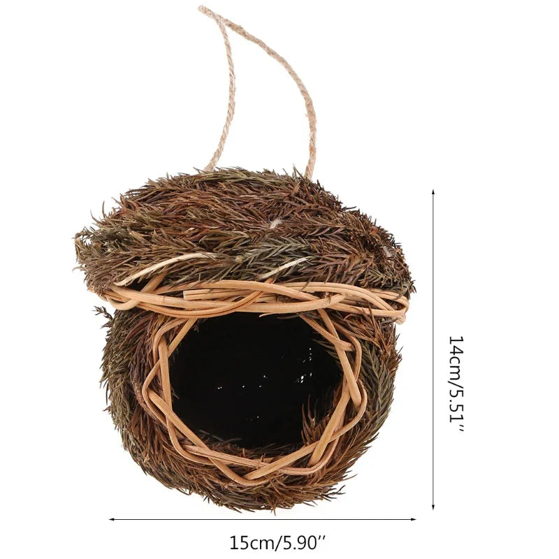DecorBites™ Natural Grass Bird Cage for Outdoor Decor