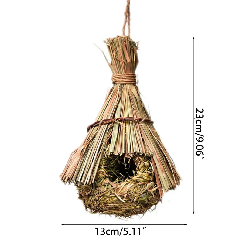 DecorBites™ Natural Grass Bird Cage for Outdoor Decor