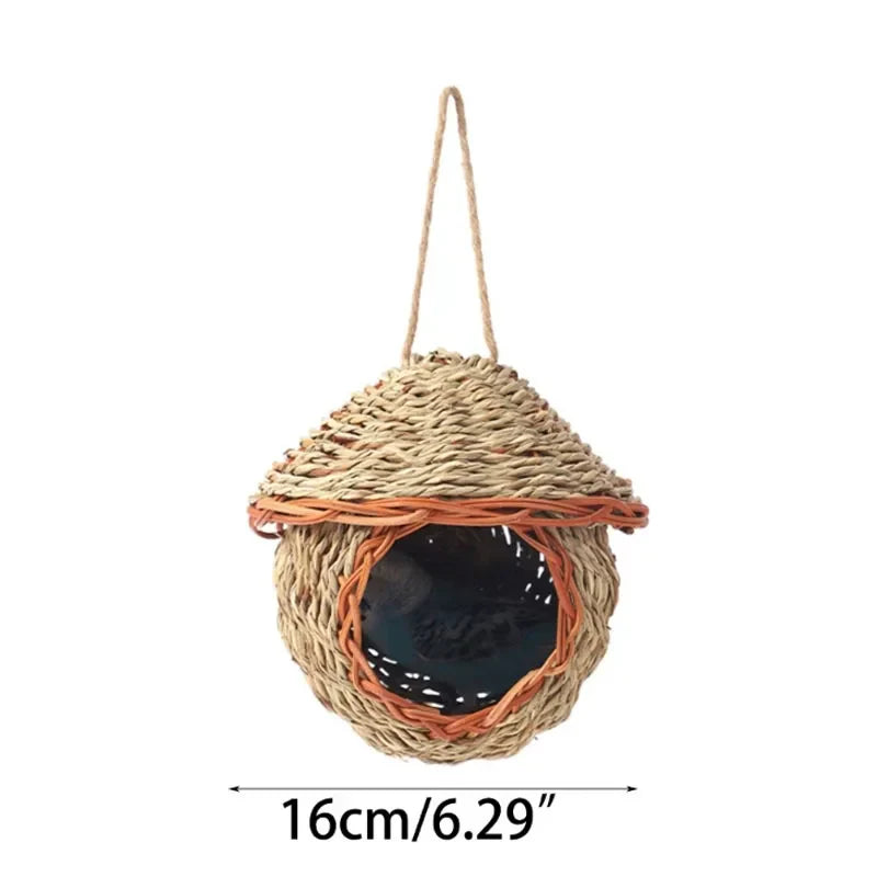 DecorBites™ Natural Grass Bird Cage for Outdoor Decor