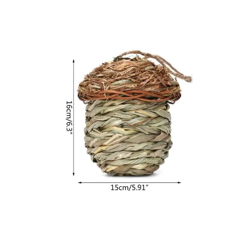 DecorBites™ Natural Grass Bird Cage for Outdoor Decor