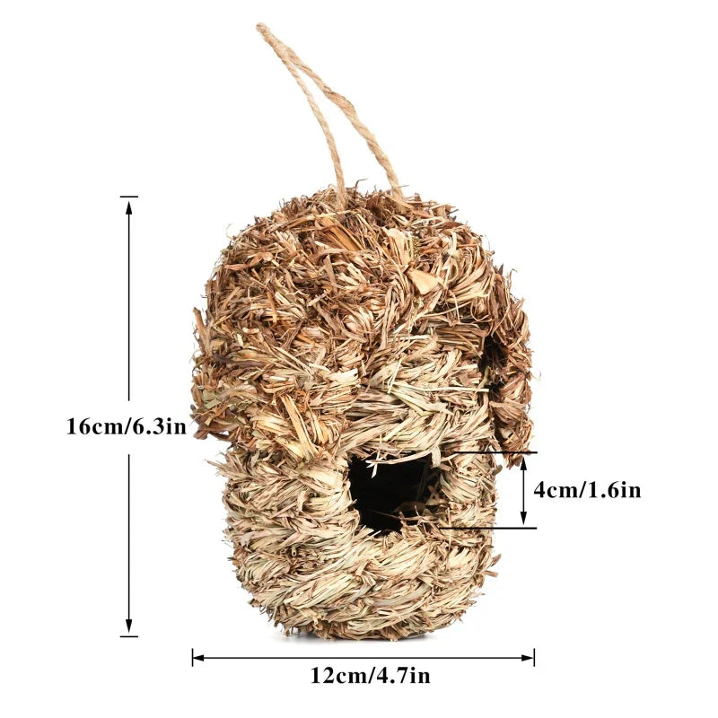 DecorBites™ Natural Grass Bird Cage for Outdoor Decor