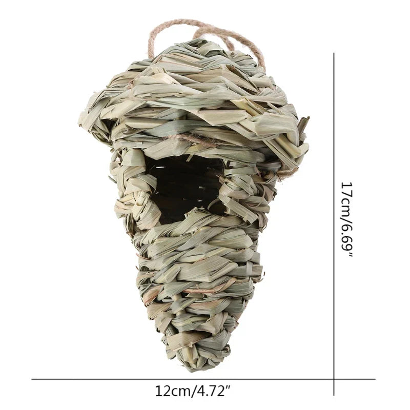 DecorBites™ Natural Grass Bird Cage for Outdoor Decor