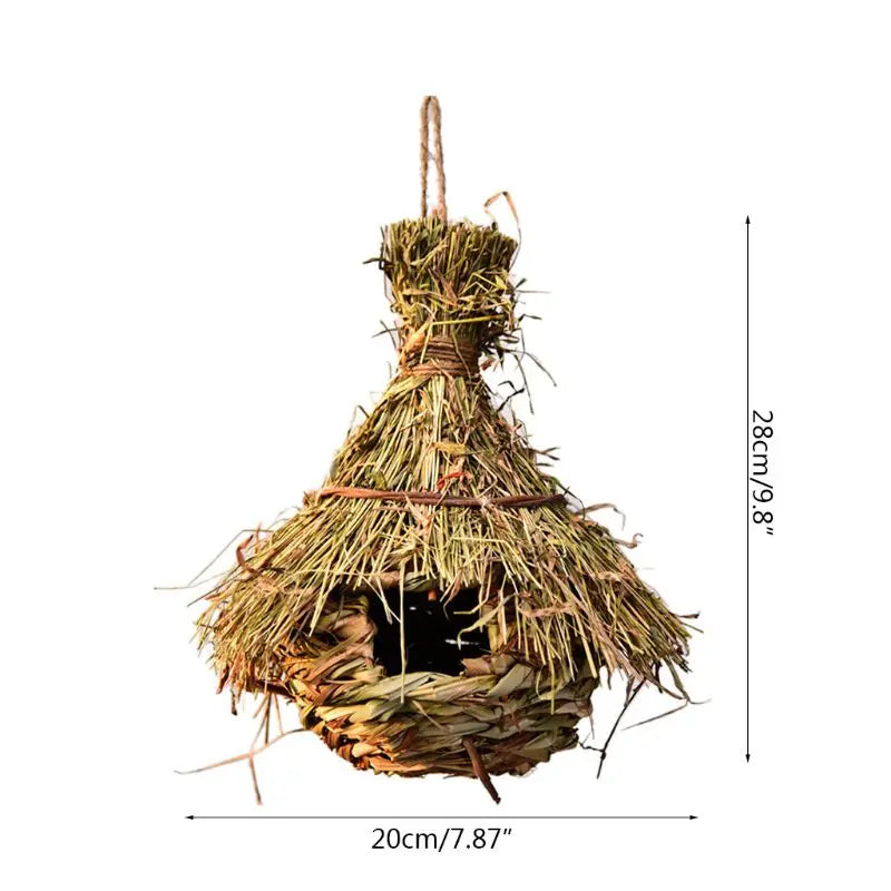 DecorBites™ Natural Grass Bird Cage for Outdoor Decor