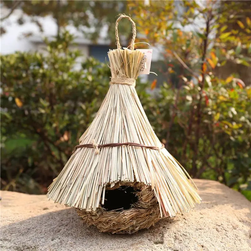 DecorBites™ Natural Grass Bird Cage for Outdoor Decor