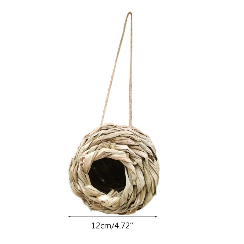 DecorBites™ Natural Grass Bird Cage Hanging Parrot Nest