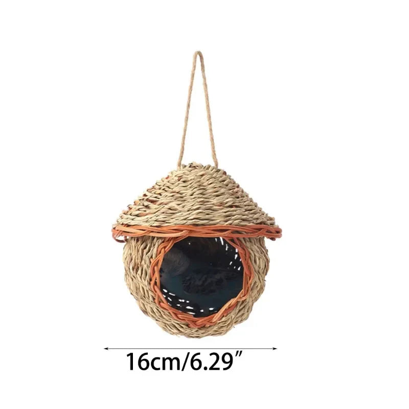 DecorBites™ Natural Grass Bird Cage Hanging Parrot Nest