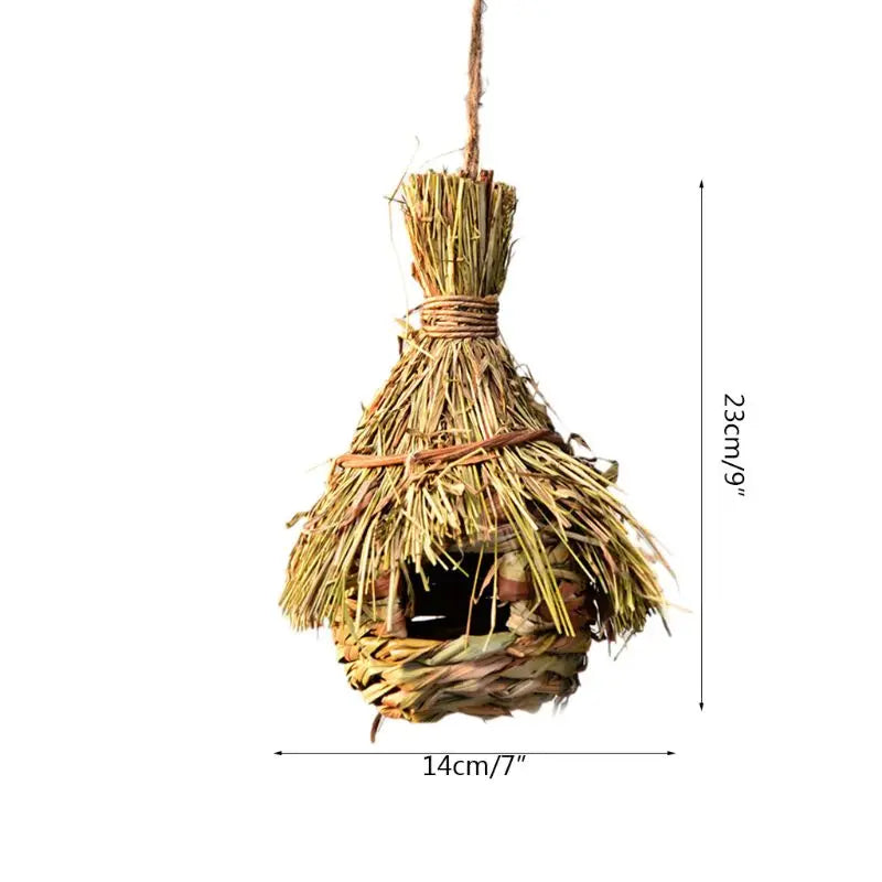 DecorBites™ Natural Grass Bird Cage Hanging Parrot Nest
